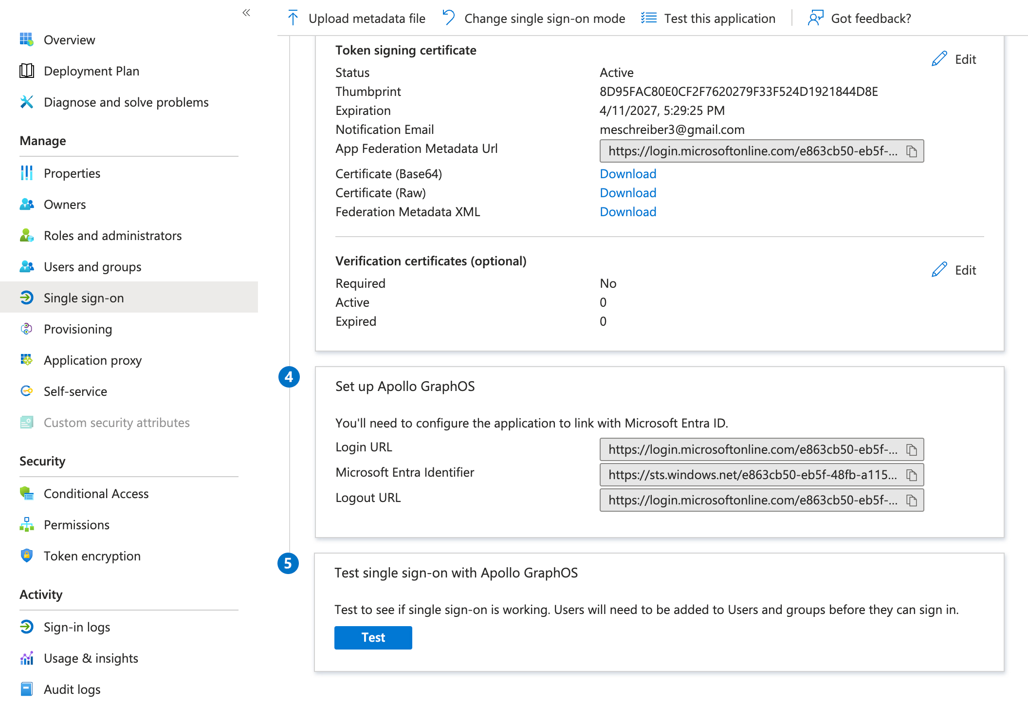 SSO testing in Microsoft Entra ID